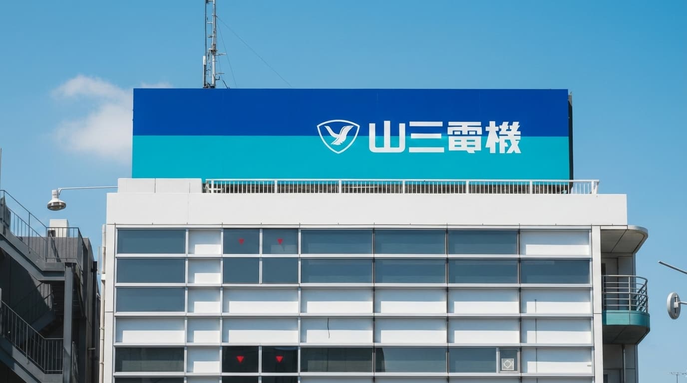 山三電機株式会社 本社ビルの看板